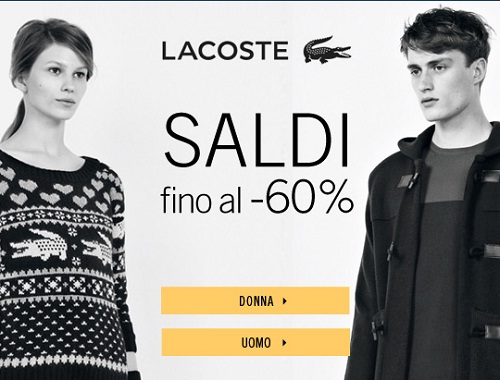 saldi lacoste uomo